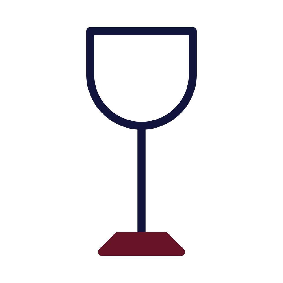 glas vin ikon duotone rödbrun Marin Färg påsk symbol illustration. vektor
