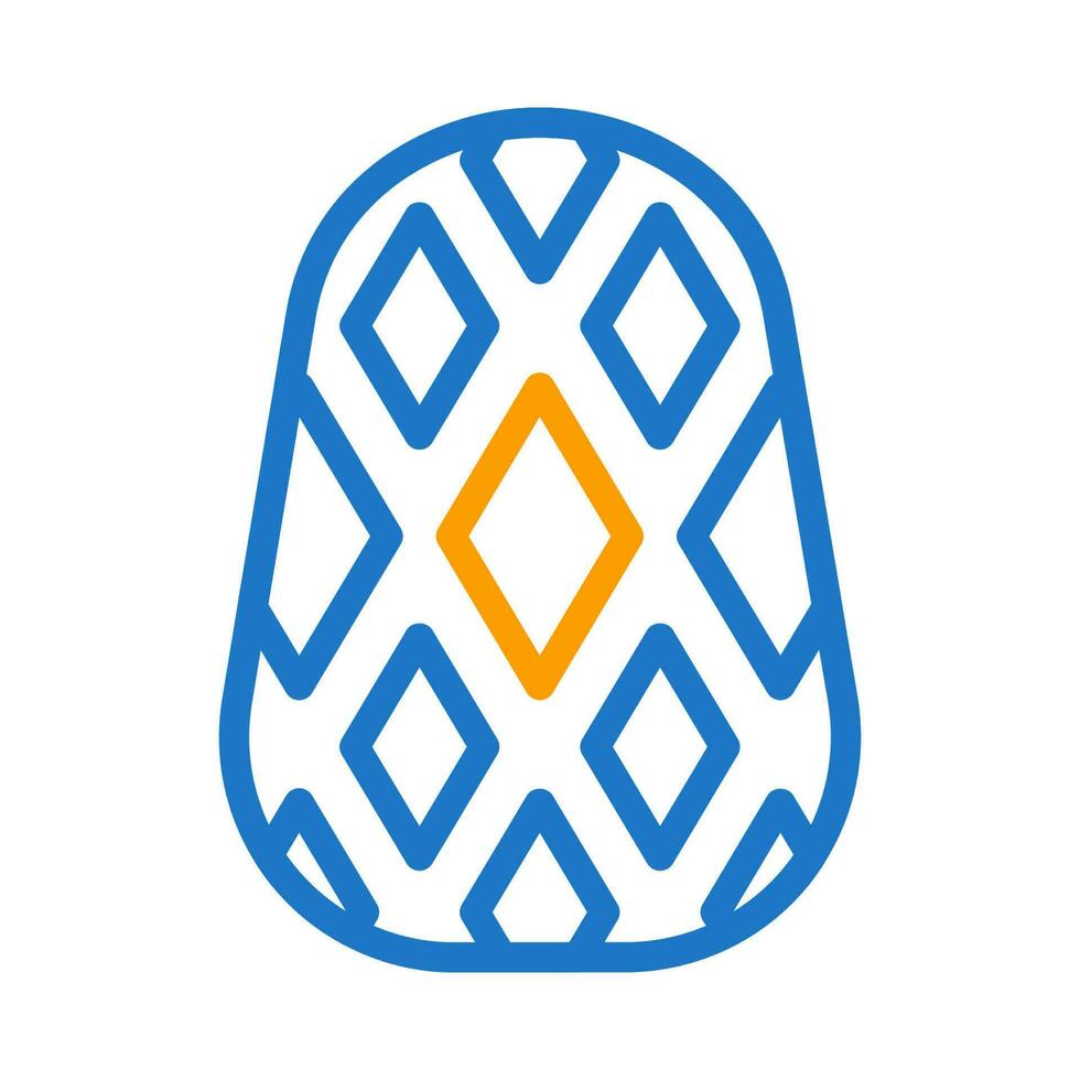 ägg ikon duofärg blå orange Färg påsk symbol illustration. vektor