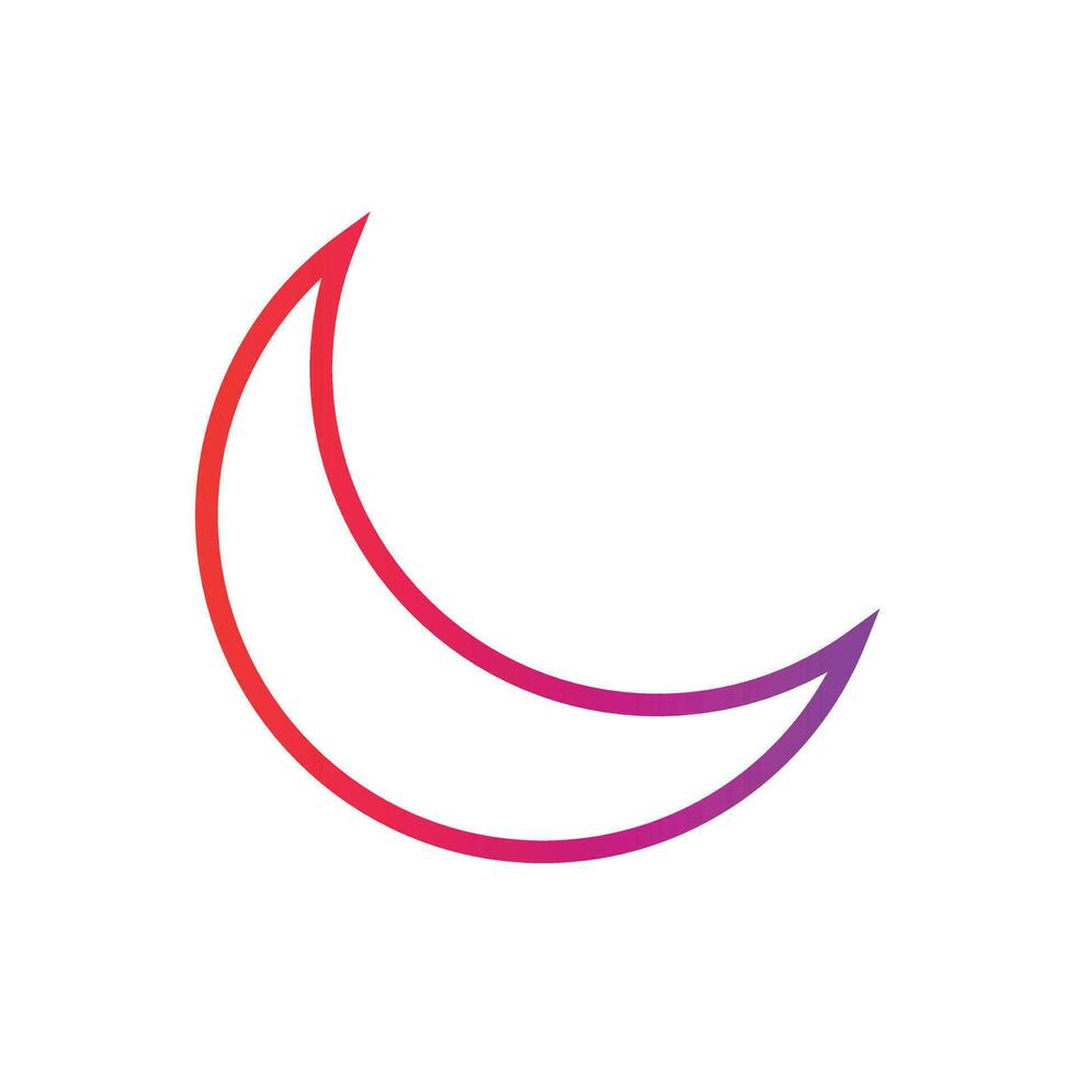 Mond Gradient Symbol Vektor Illustration