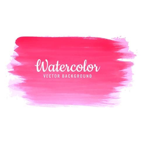 Handdragen vattenfärgstreck rosa vacker nyansdesign vektor