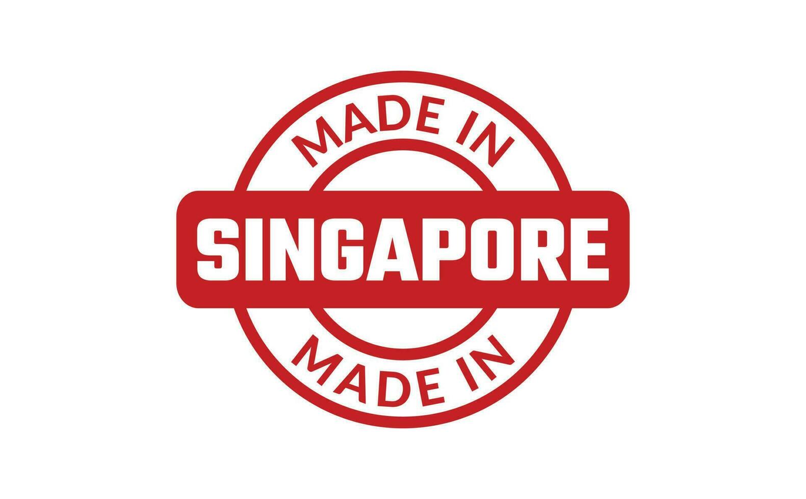 gemacht im Singapur Gummi Briefmarke vektor