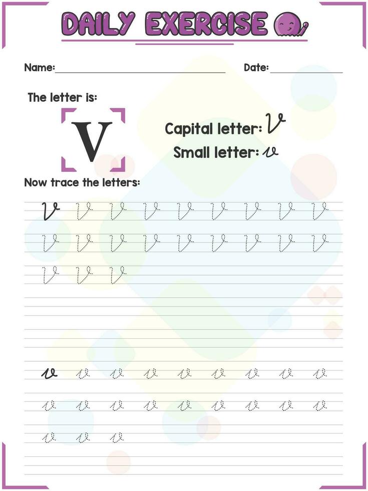 kursiv Alphabet Brief Rückverfolgung trainieren und Handschrift Übung zum primär und Kindergarten Schule Kinder vektor