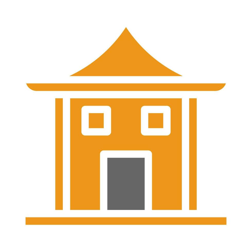 båge ikon fast stil orange grå Färg kinesisk ny år symbol perfekt. vektor