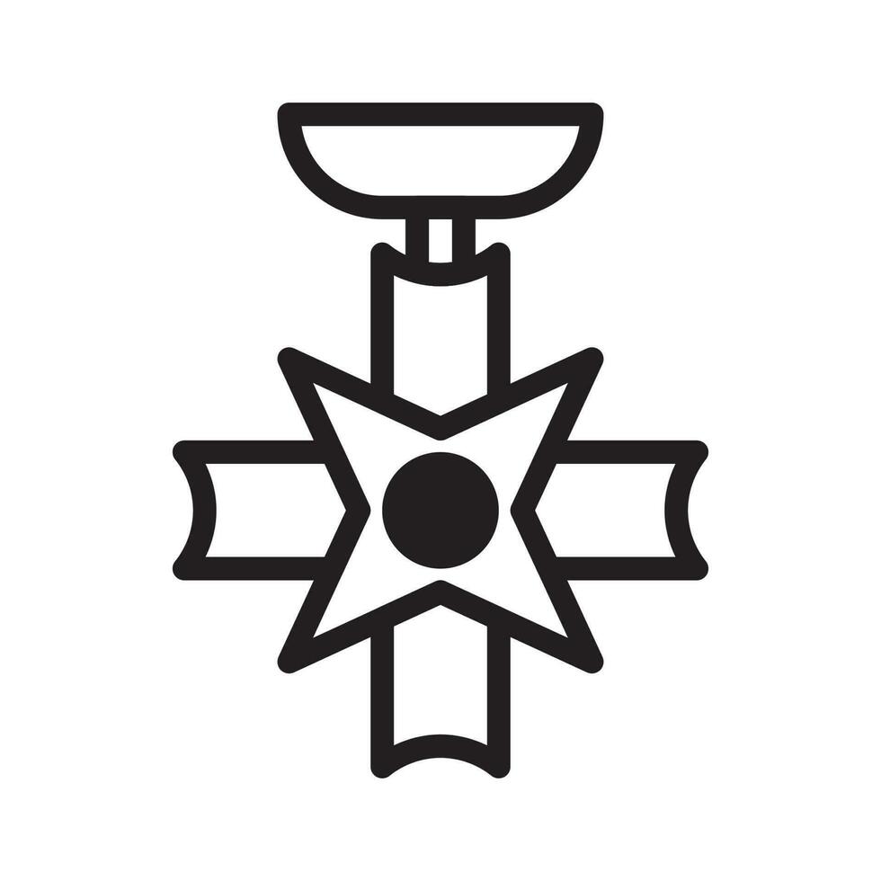 medalj ikon duotone svart Färg militär symbol perfekt. vektor