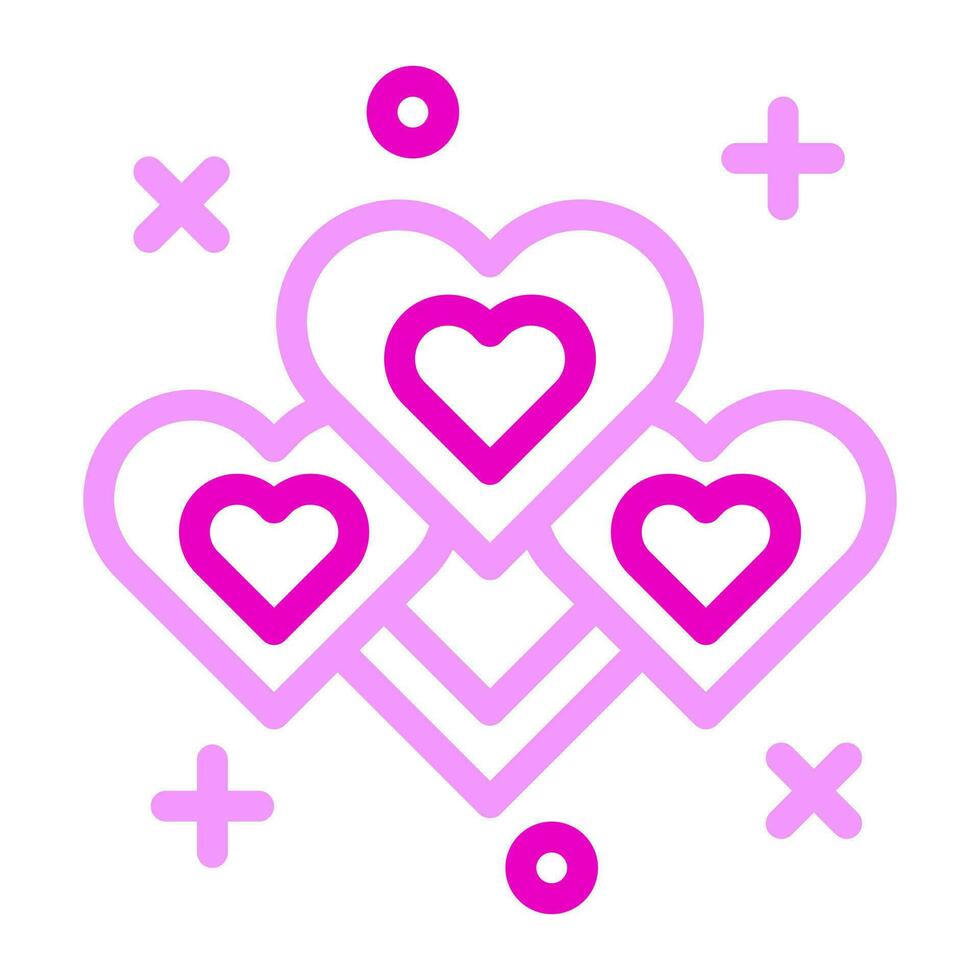 dekoration ikon duofärg rosa Färg mor dag symbol illustration. vektor