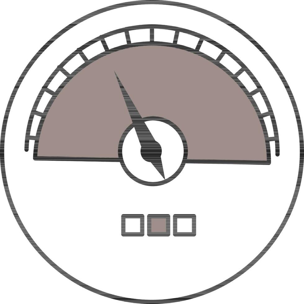 grau und Weiß Farbe Tachometer Symbol. vektor