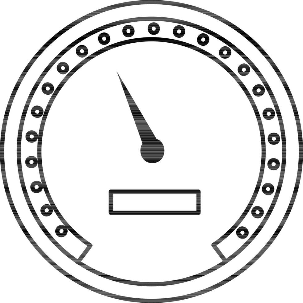 Tachometer Symbol im schwarz Umriss. vektor