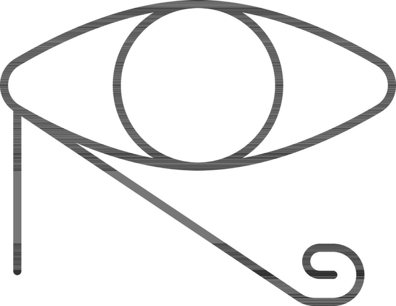 Auge von ra Linie Kunst Symbol oder Symbol. vektor