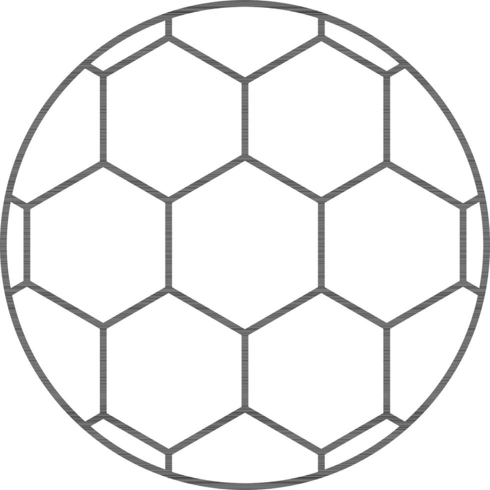 Fußball Symbol im schwarz Umriss. vektor