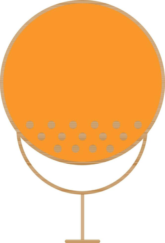 Golf Ball Tee Symbol im Orange und Weiß Farbe. vektor