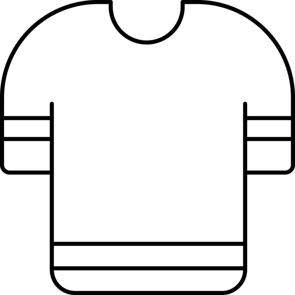 T-Shirt Symbol im schwarz Linie Kunst. vektor