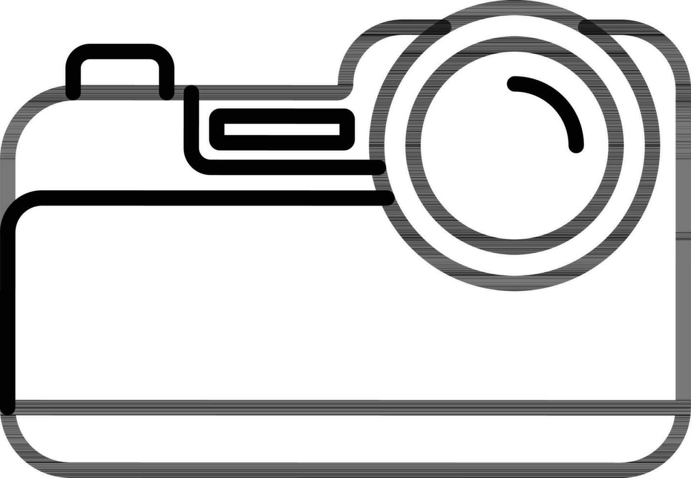 Illustration von Kamera Symbol im Schlaganfall Stil. vektor