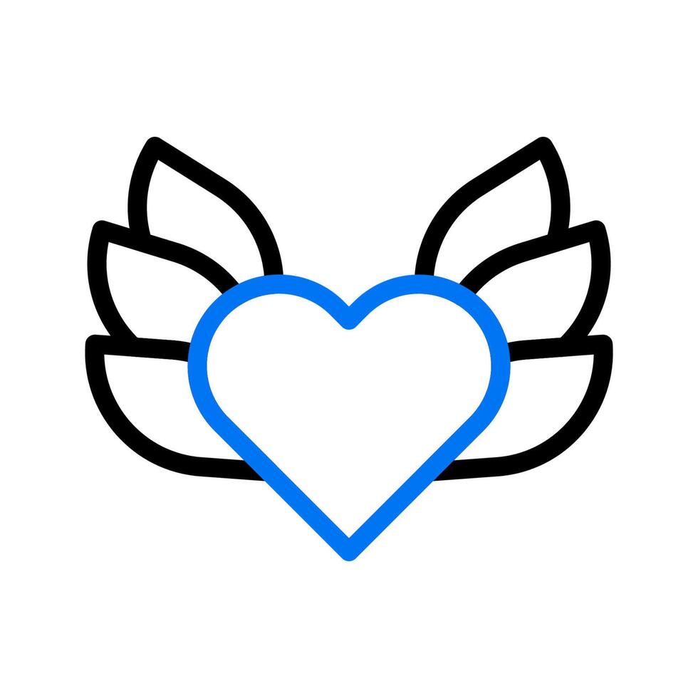 kärlek ikon duofärg blå stil valentine illustration symbol perfekt. vektor