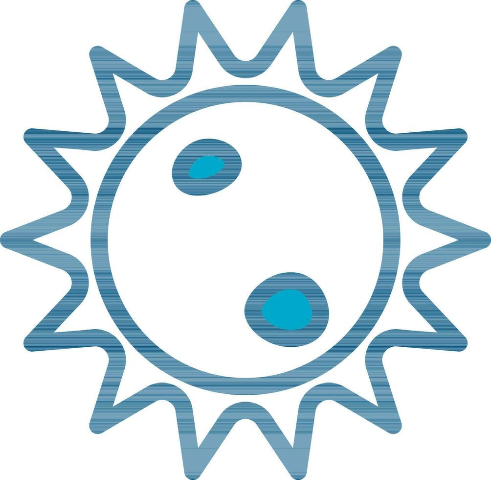 Sonne Symbol im Blau und Weiß Farbe. vektor