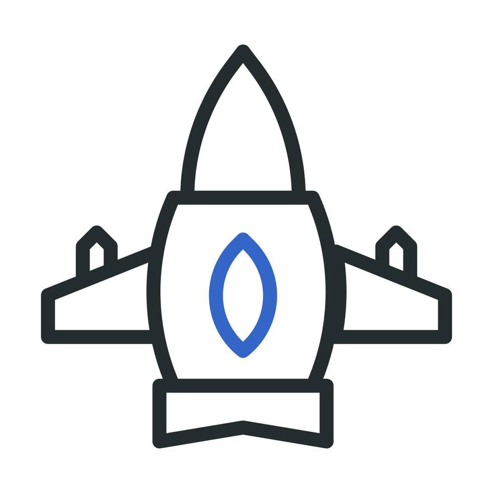 Flugzeug Symbol duocolor grau Blau Farbe Militär- Symbol perfekt. vektor