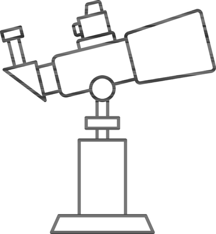 Illustration von Teleskop Symbol im eben Stil. vektor