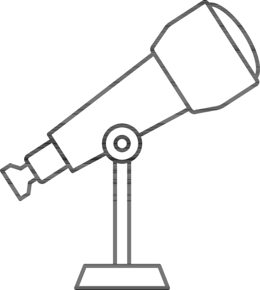 Illustration von Teleskop Symbol im eben Stil. vektor