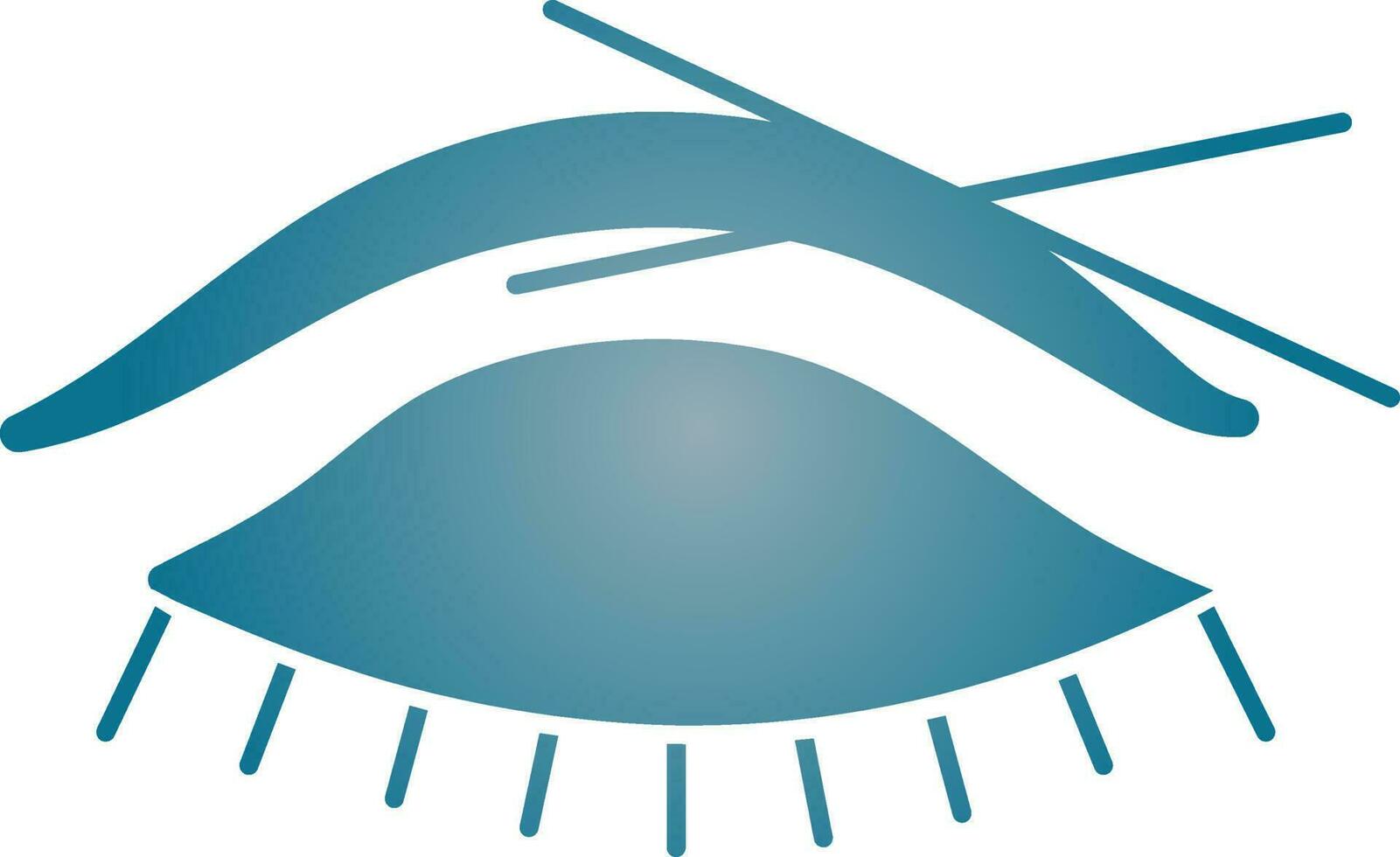 Augenbraue Einfädeln Symbol im Blau Farbe. vektor