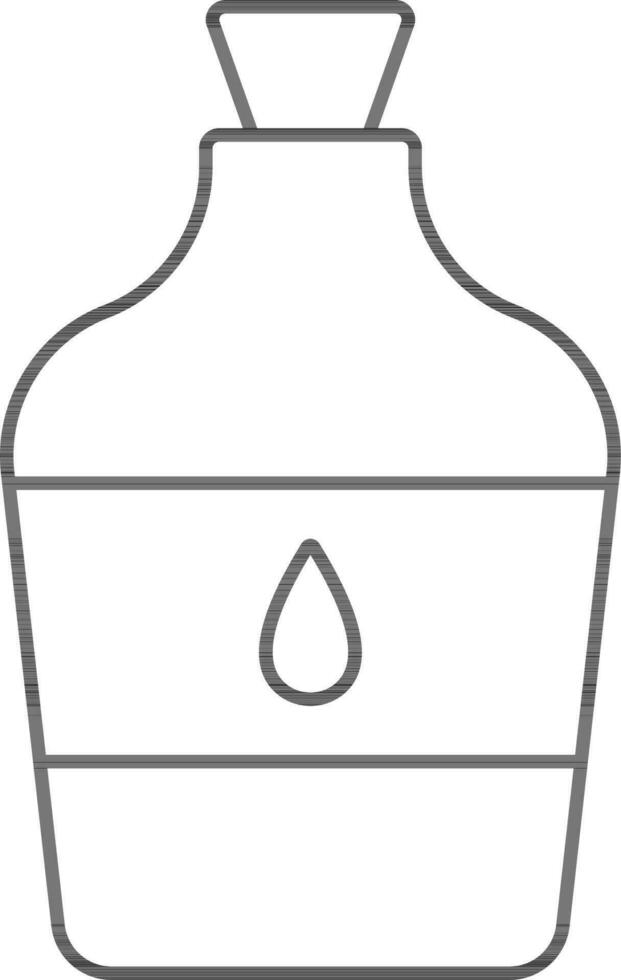 släppa symbol på flaska ikon i linjär stil. vektor