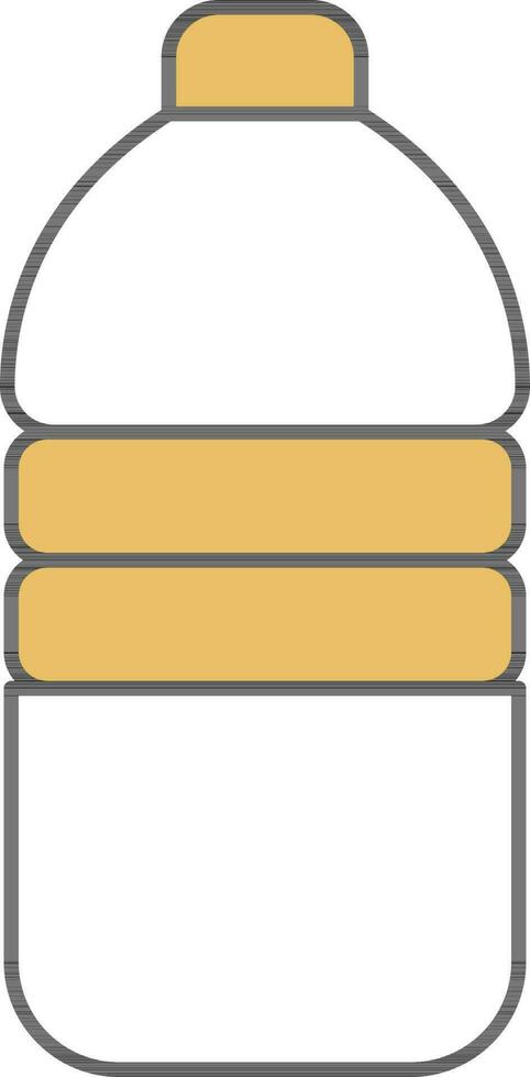 produkt flaska gul och vit ikon. vektor