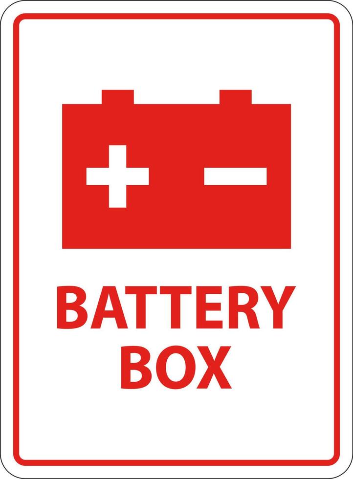 Symbol Batterie Zeichen Batterie Box auf Weiß Hintergrund vektor