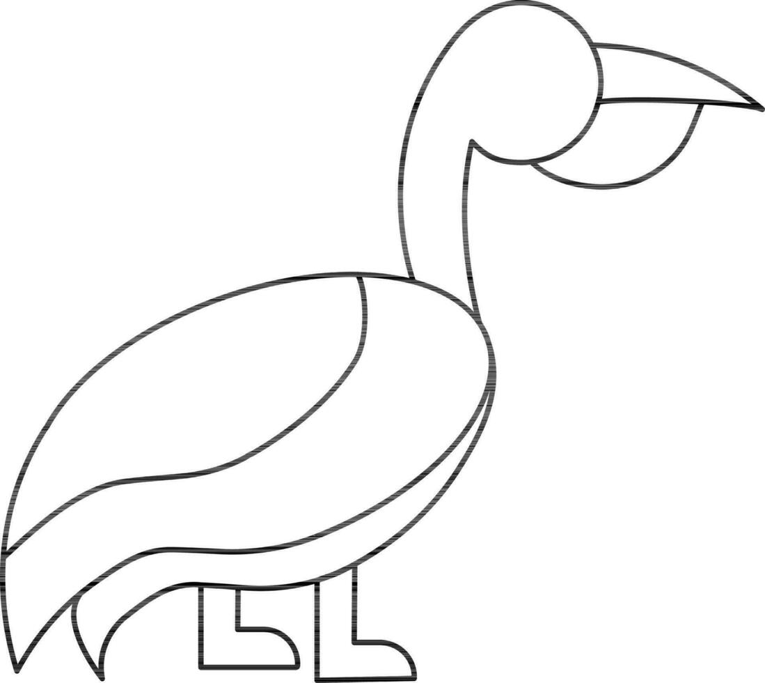 Ente Symbol oder Symbol im linear Stil. vektor