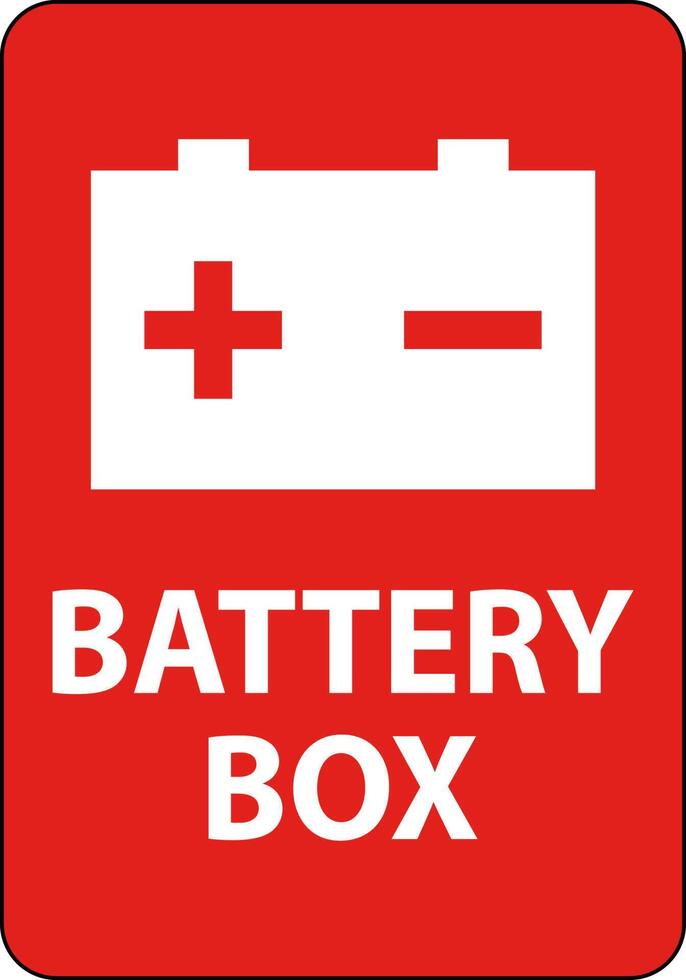 Symbol Batterie Zeichen Batterie Box auf Weiß Hintergrund vektor