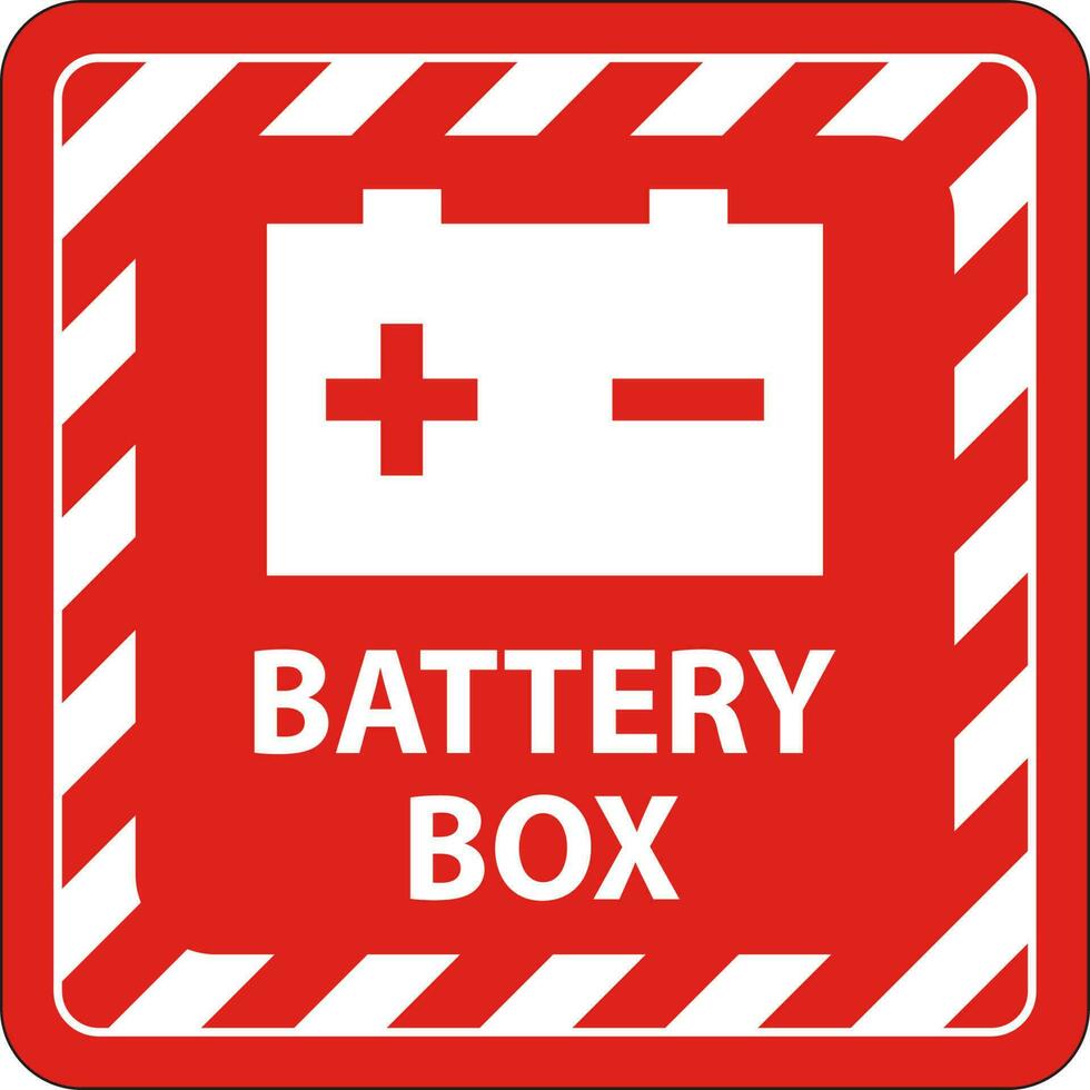 Symbol Batterie Zeichen Batterie Box auf Weiß Hintergrund vektor