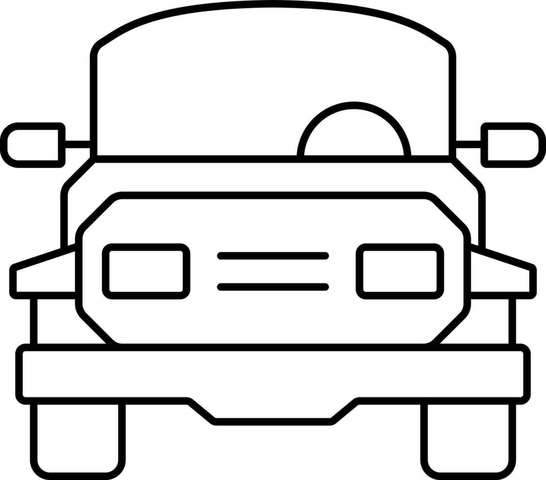 jeep ikon i svart översikt. vektor