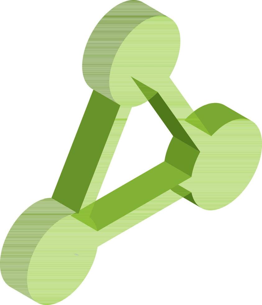 3d nätverkande ikon i grön Färg. vektor