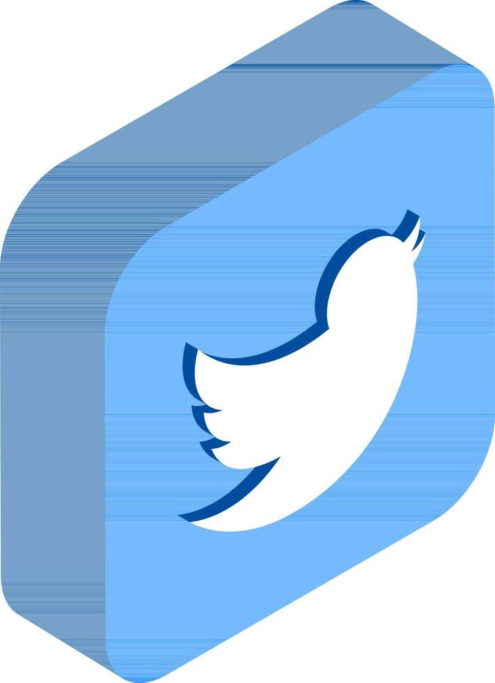 Illustration von Twitter Element zum Sozial isometrisch Design. vektor