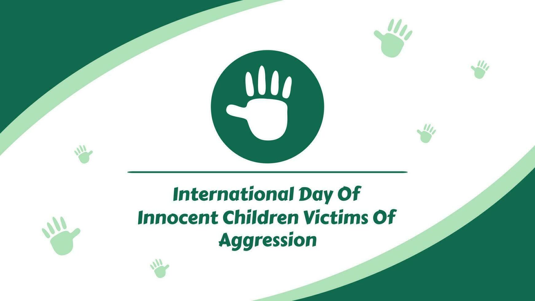vektor illustration av internationell dag av oskyldig barn offer av aggression. mall för bakgrund, baner och affisch