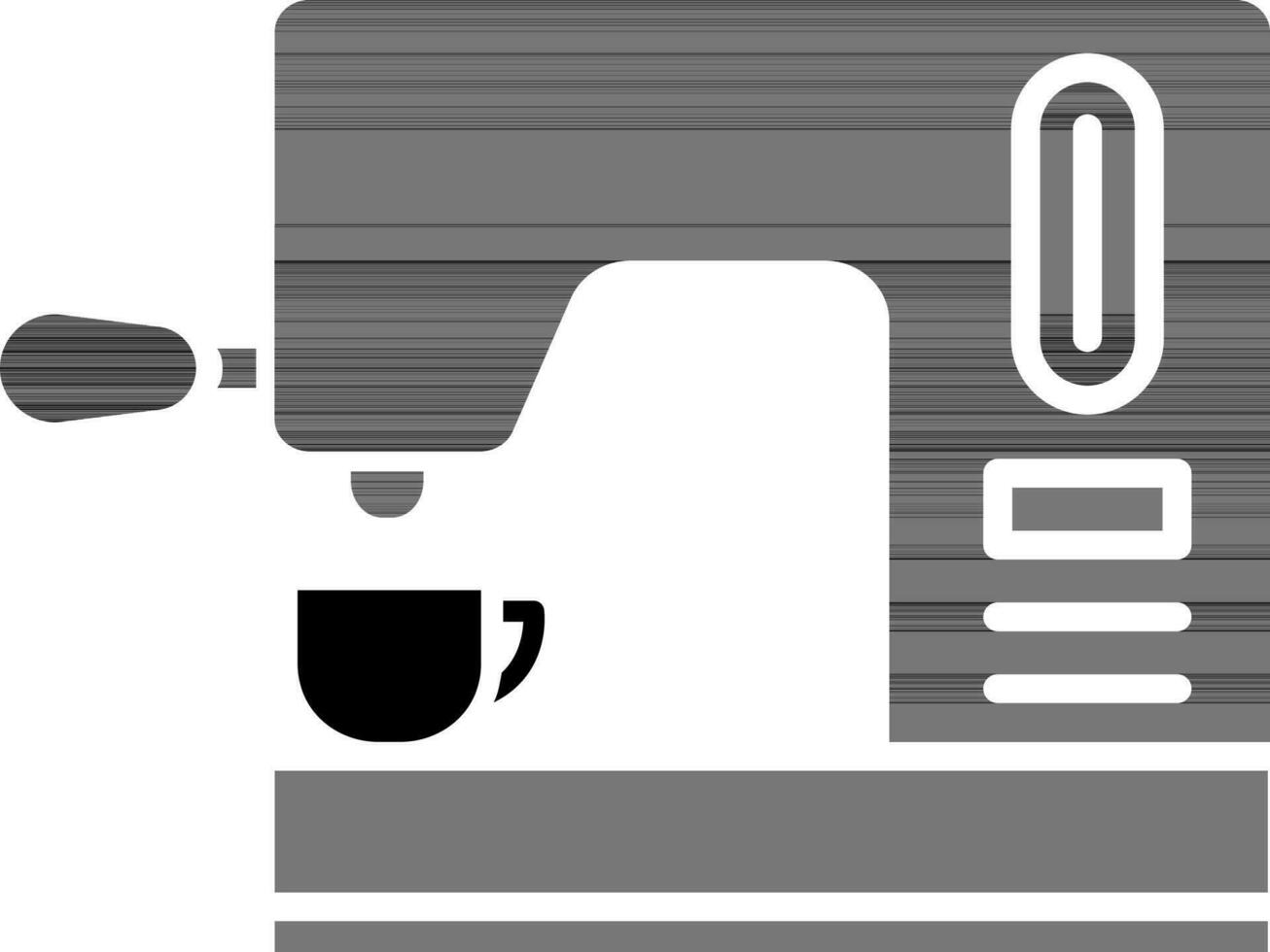 Kaffee Maschine Glyphe Symbol. vektor