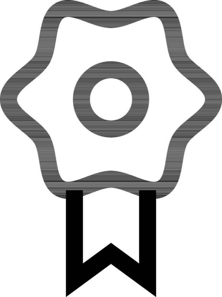 medalj eller bricka ikon i linje konst. vektor