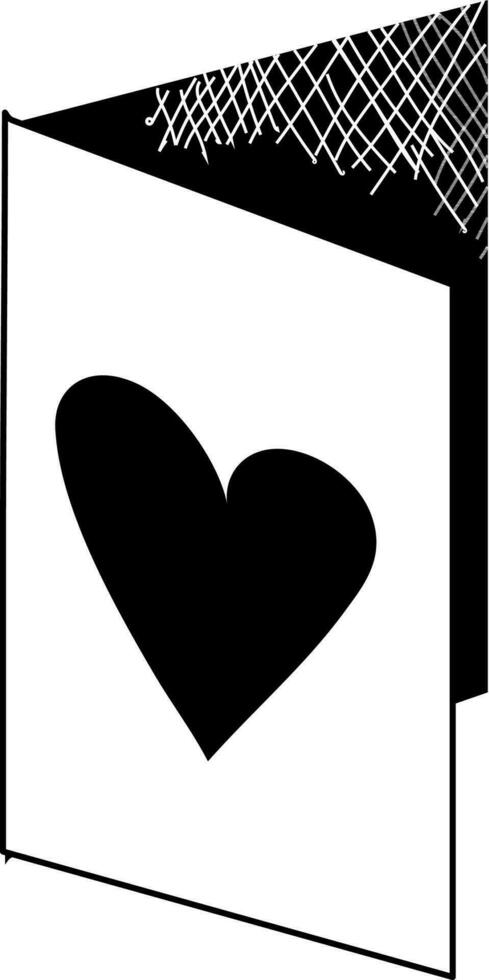 Liebe Gruß Karte Symbol oder Symbol im eben Stil. vektor