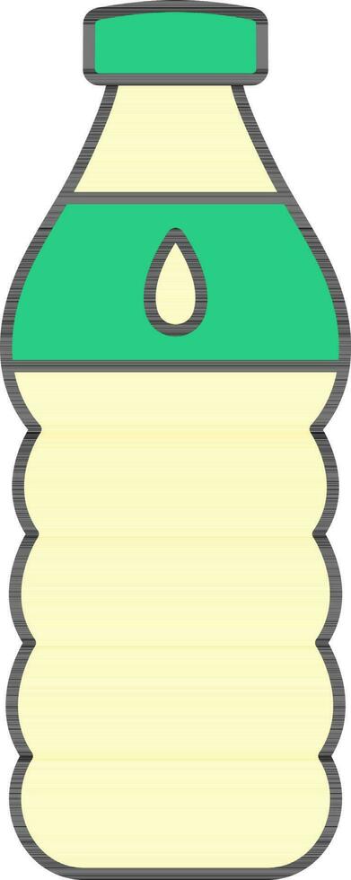 grön och gul Färg vatten flaska ikon. vektor