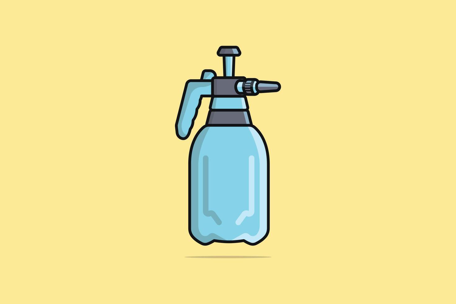 desinficera och rengöring spray flaskor vektor illustration. Hem rengöring service objekt ikon begrepp. rengöring spray flaska munstycke stänga upp vektor design.
