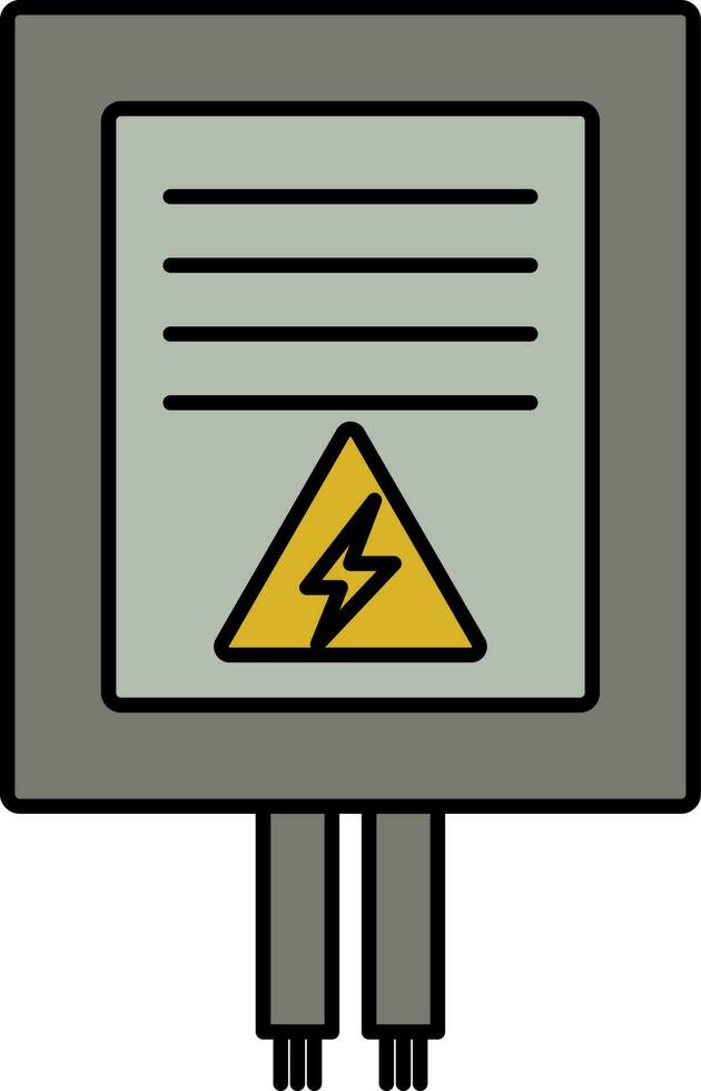 elektrisch oder Verteilung Tafel Symbol im grau und Gelb Farbe. vektor