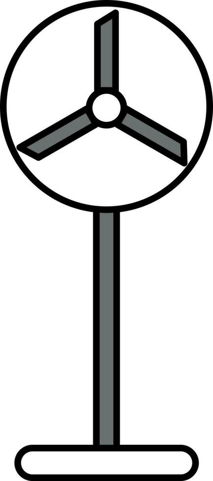 piedestal fläkt ikon i grå och vit Färg. vektor