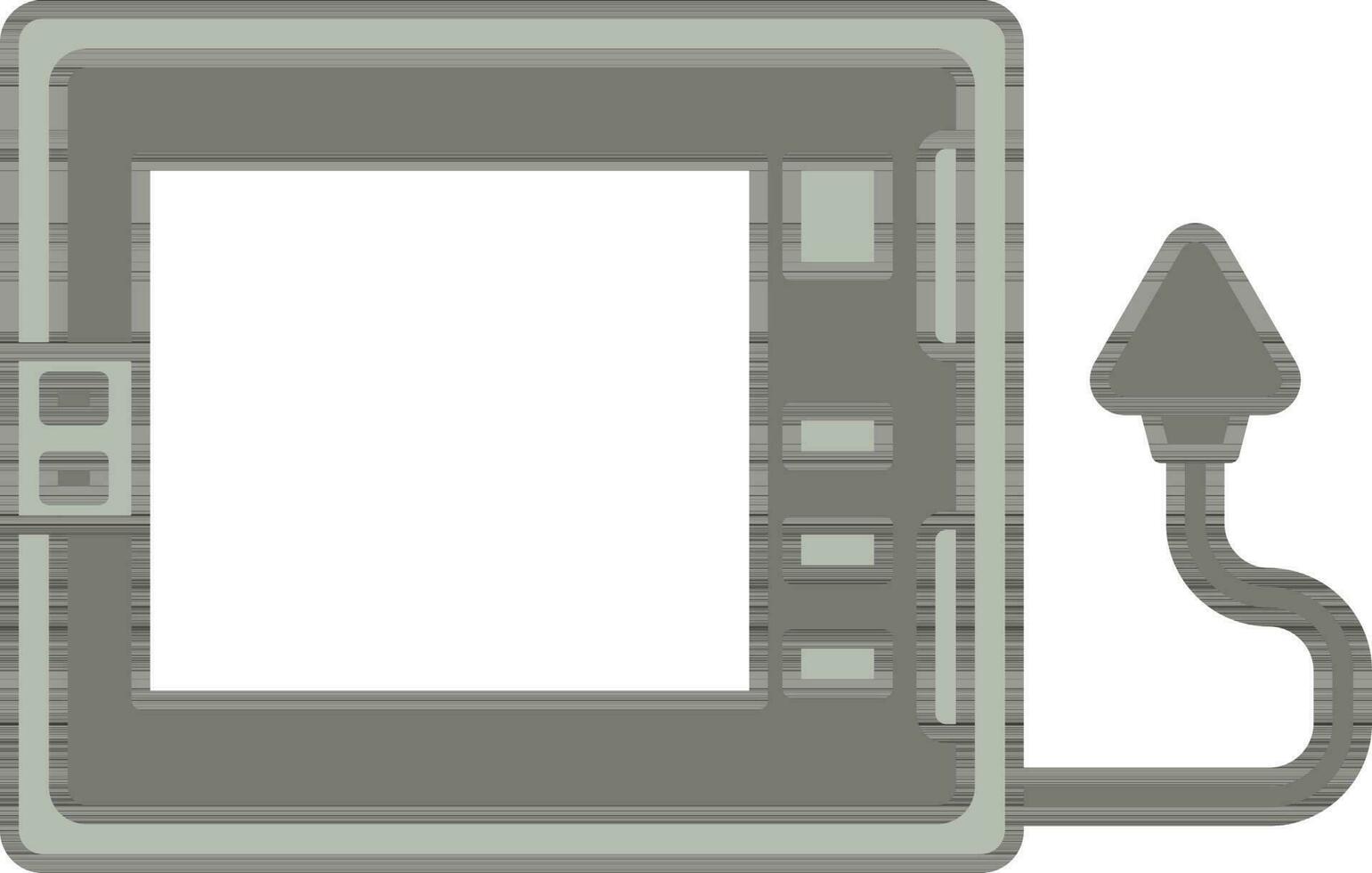 mikrovågsugn ikon i grå och vit Färg. vektor