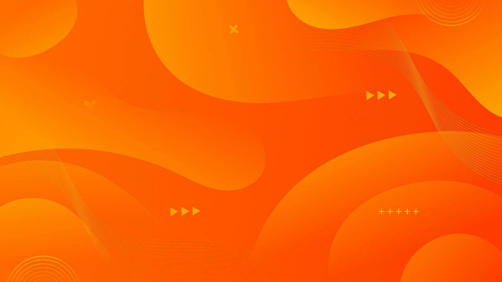 abstrakt lutning orange gul flytande Vinka bakgrund vektor