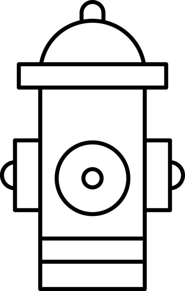 Feuer Hydrant Symbol im schwarz Umriss. vektor