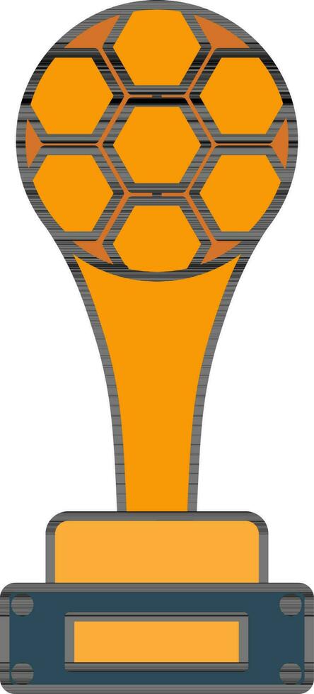 Fußball Trophäe Tasse Symbol im Orange und Blau Farbe. vektor