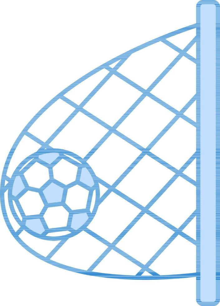 Fußball Tor Symbol im Blau und Weiß Farbe. vektor