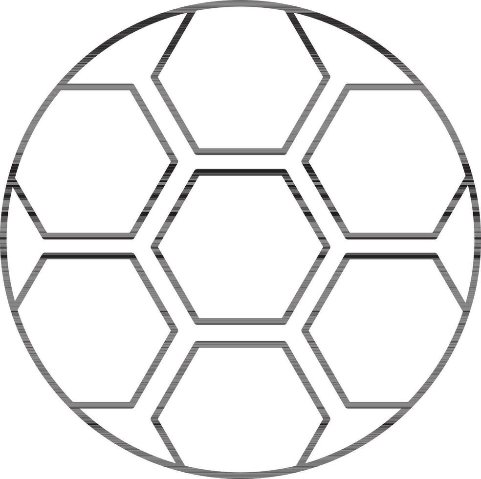 Illustration von Fußball Symbol im Gliederung Stil. vektor