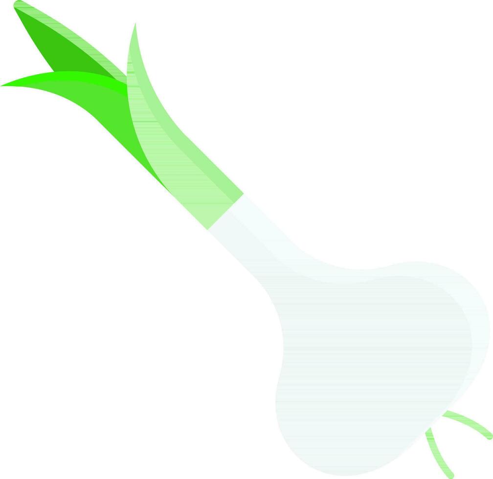 Salladslök ikon i grön och vit Färg. vektor