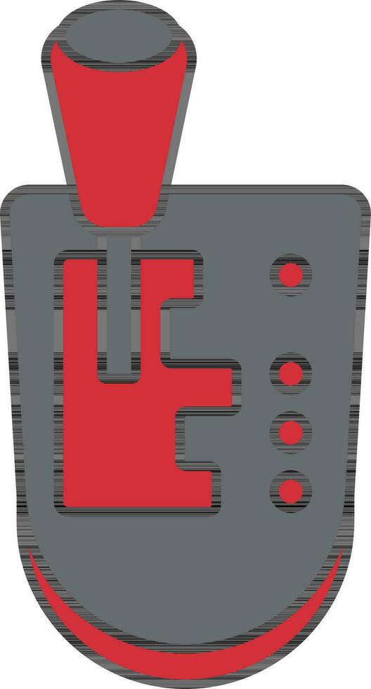 isoliert Ausrüstung Stock Symbol im grau und rot Farbe. vektor