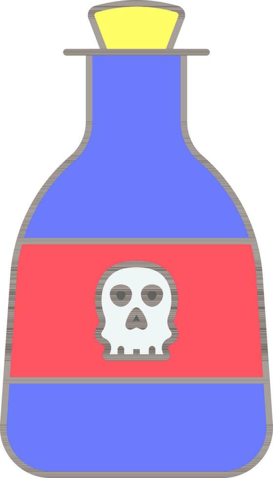 färgrik förgifta flaska ikon. vektor
