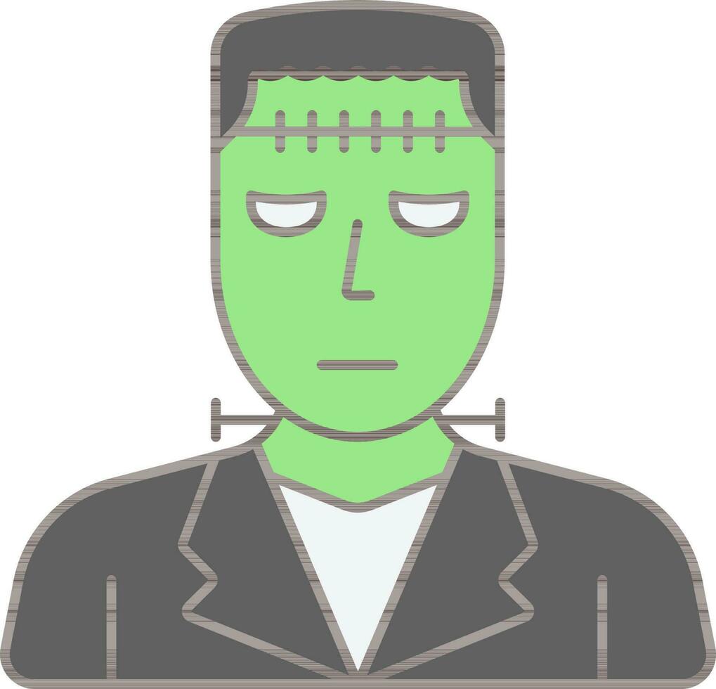 Frankenstein Symbol im eben Stil. vektor