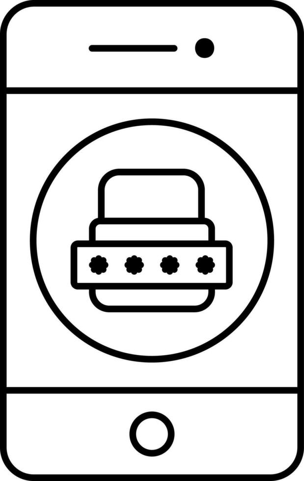 isoliert Sicherheit Passwort im Smartphone Symbol. vektor